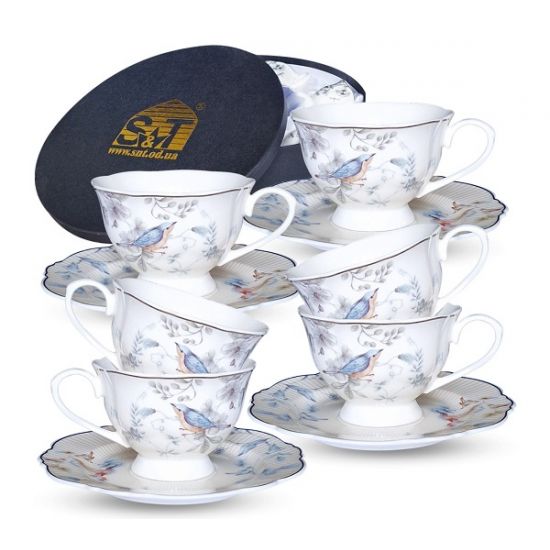 Набір чайний 12-пр. 180мл бл.16см Dayton Blue 1994-01