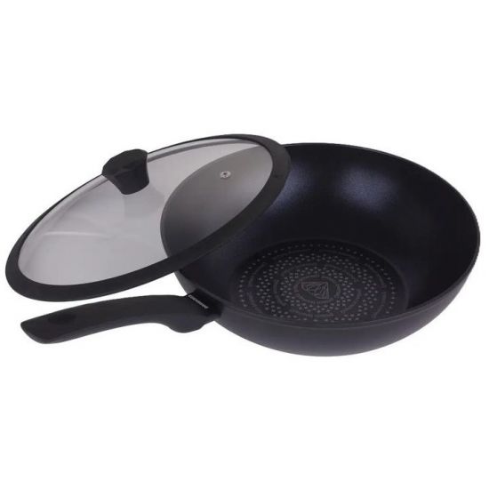 Сковорода WOK 30см 4,6л антипр.бриллиантовое покрытие стк.крышка EB-3490