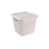 Кошик з кришкою 15л 30*30*27,5см В'язка слонова кістка M-071