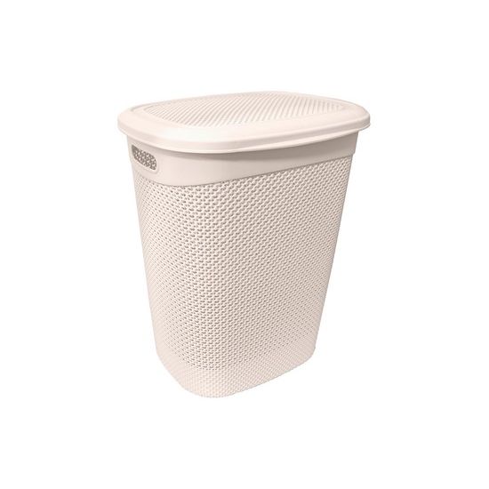 Кошик з кришкою 52л 45*37,5*57см Drop Design слонова кістка M-170