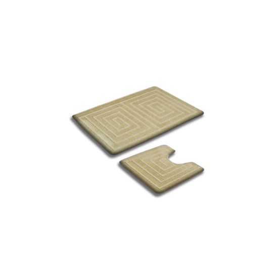 Набор ковриков для ванной Воналди Standart 00185 молочный (60×100 см + 60×50 см)