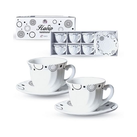 Набор чайный 12-пр. 230мл бл.14см Жасмин 15191