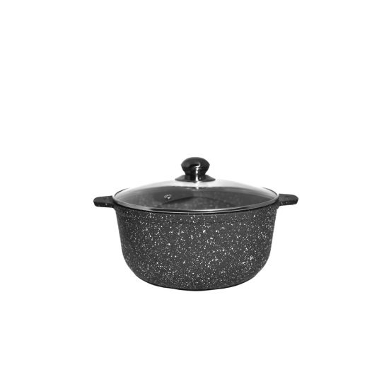 Кастрюля 5,0л антипр.покрытие стк.крышка Веста-Light серый гранит AS10053