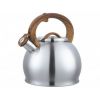 ZB-22/3 Чайник 3,0л с свистком нерж.сталь коричневая ручка