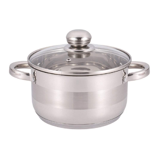 Каструля 2,0л нерж.сталь скл.кришка BN-217-H