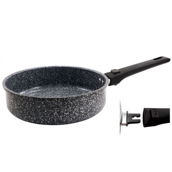 QD-FD526 Сковорода глубокая 26см антипригарное покрытие съемная ручка