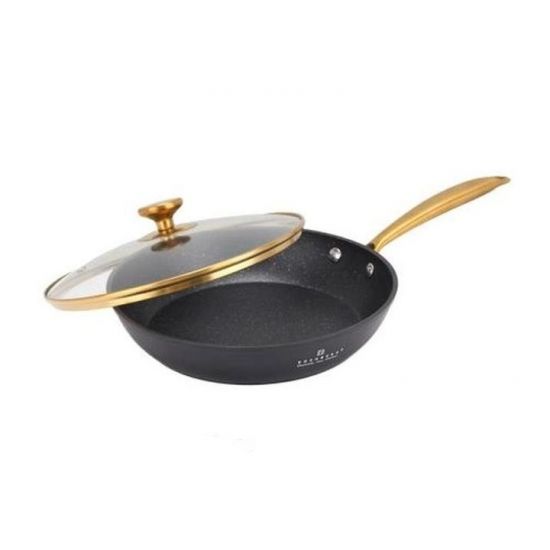 Сковорідка 26см антипр.покриття скл.кришка мармур EB-3419