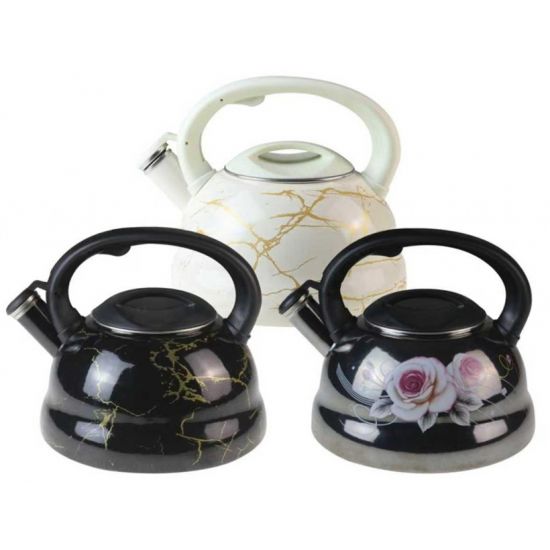 Чайник 3,0л зі свистком емаль EB-12610