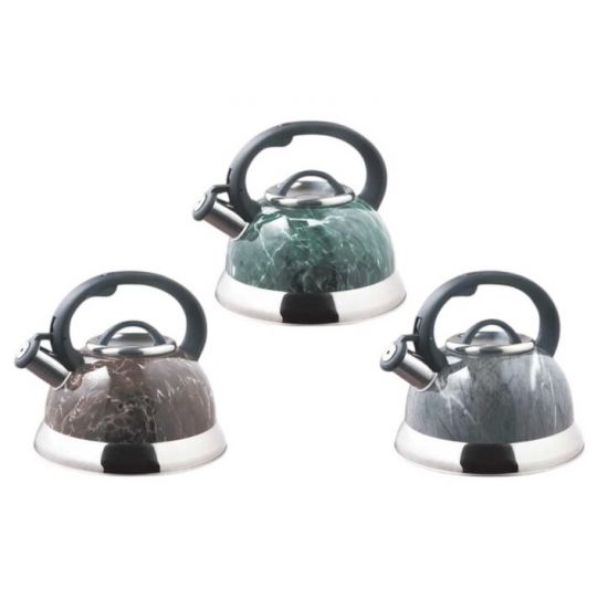 Чайник 3,0л с свистком мрамор EB-8871