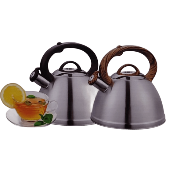 ZB-29/3 Чайник 3,0л зі свистком нерж.сталь чорна ручка