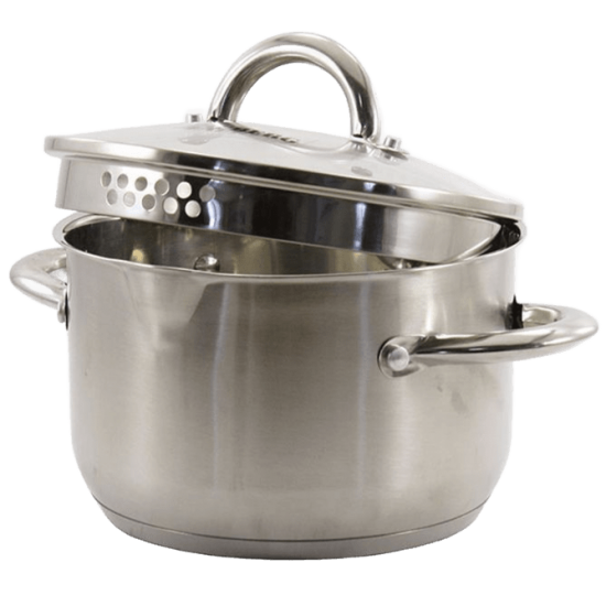 Каструля 5,0л. нерж. сферич. скло. кр. ZBD-5S