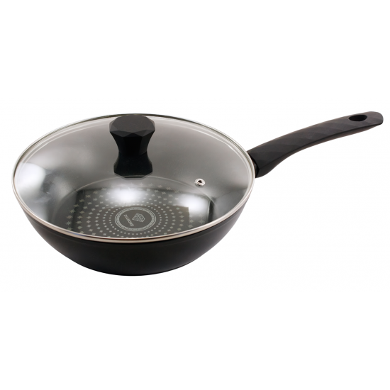 QD-DD326-L Сковорода глубокая 26см антипр.покрытие стк.крышка Diamond