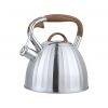 ZB-20/3 Чайник 3,0л с свистком нерж.сталь коричневая ручка