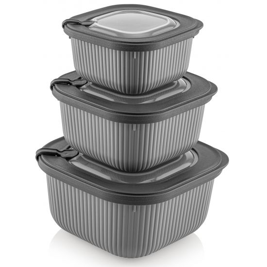 Набор контейнеров Idea Home 00685 Line Box Gray 0.6/1.1/1.8 (00685 Gray) 00685 Gray00685 Gray