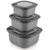Набор контейнеров Idea Home 00685 Line Box Gray 0.6/1.1/1.8 (00685 Gray) 00685 Gray00685 Gray