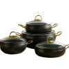 Набор посуды 8-пр. 3,0л 4,8л 7,0л сковорода 28см антипр.покрытие мрамор EB-12948