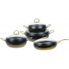 Набір посуду 8-пр. 3,0л 4,8л 7,0л сковорідка 28см антипр.покриття мармур EB-12946