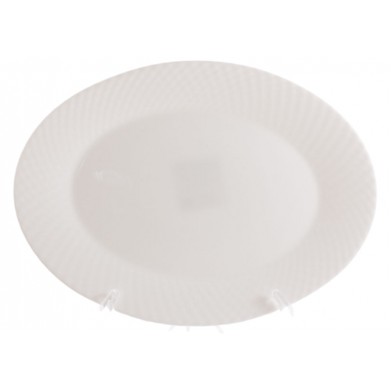 WHITE DIAMOND Тарелка мелкая овальная №12 стеклокерамика LNYP120 (по 2шт в уп)