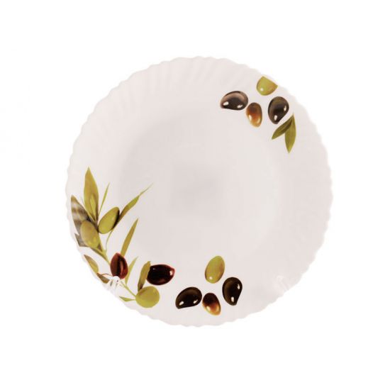 Olives Тарілка мілка №7,5 склокераміка Хвилястий край Оливки O30075CE (по 6шт в уп)