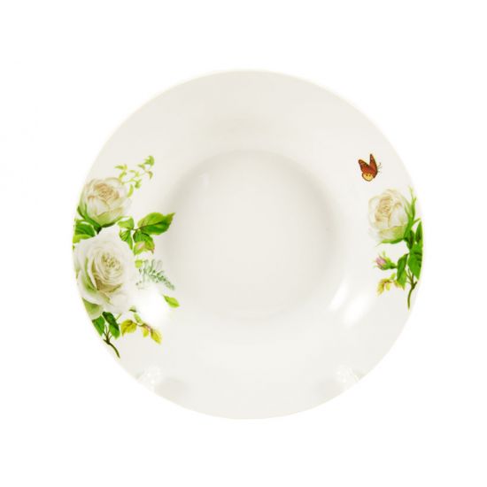 Троянда біла Тарілка глибока №8 d-20см 18-031 C (по 12шт в уп)