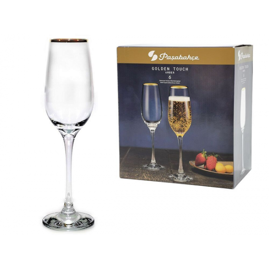 Амбер келих/шампанське набір 6шт*200мл под.упак. 440295 G