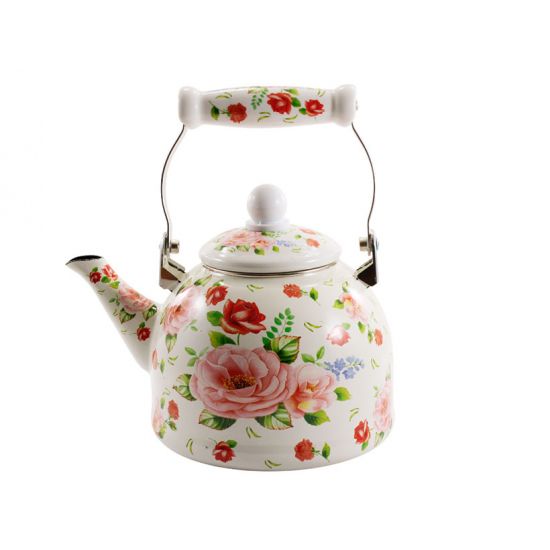 11W Чайник 2,0л керамическая ручка Роза