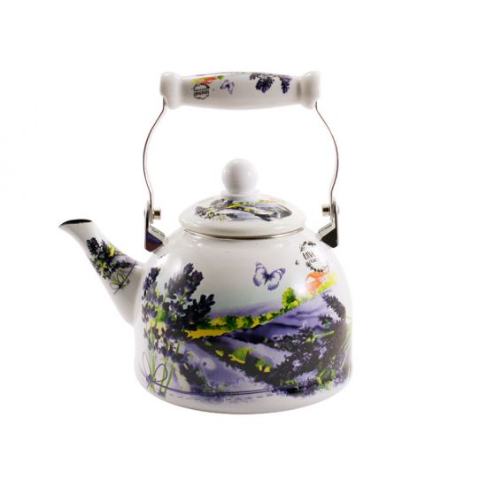 3W Чайник 2,0л керамічна ручка Лаванда