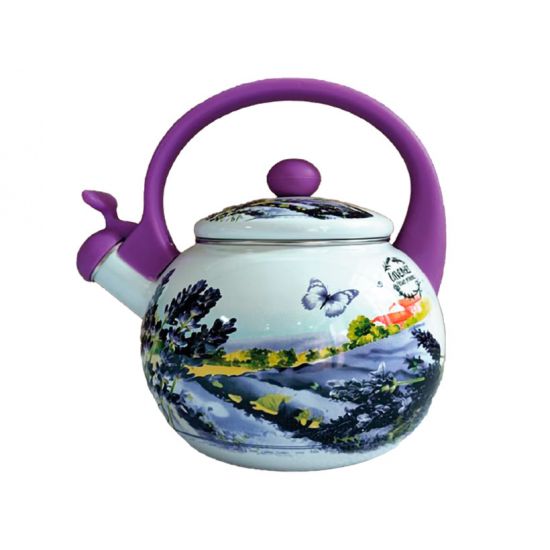 3W Чайник 2,2л со свистком пластиковая ручка Лаванда