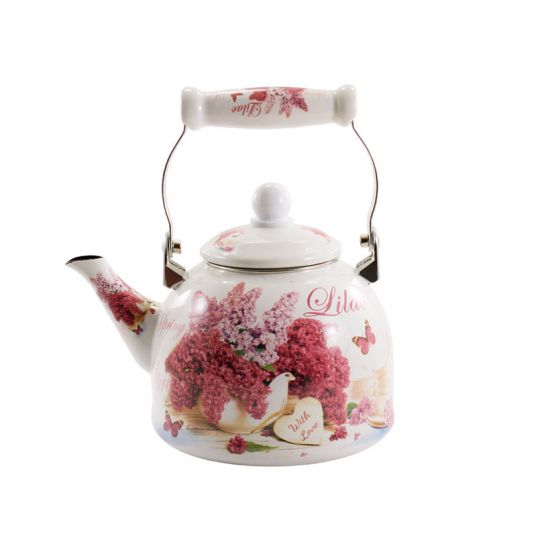 4W Чайник 2,0л керамічна ручка Бузок