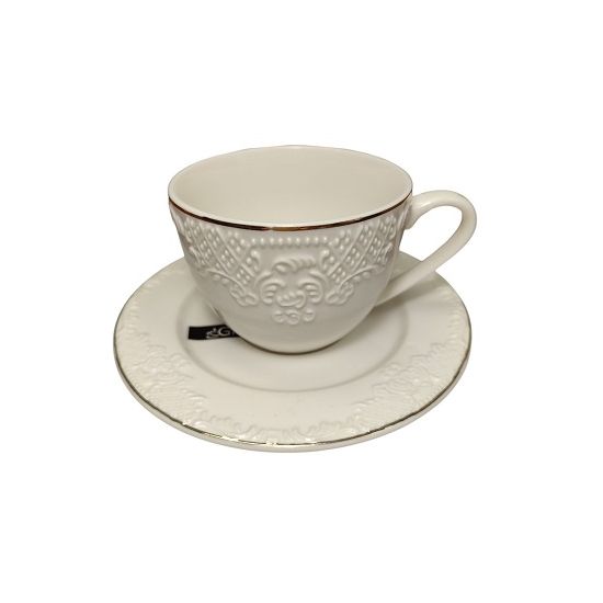 Harmony Чашка кавова 250мл з блюдце порцел. білий Гармонія
