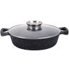 YLS8028-B Каструля мілка 3,5л антипр.покриття скл.кришка індукція Чорний