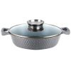 YLS8028-G Каструля мілка 3,5л антипр.покриття скл.кришка індукція Сірий