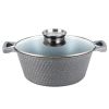 YS8020-G Кастрюля 2,0л антипр.покрытие стк.крышка индукция Серый