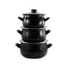 700 A Набір каструль 3-пр. скл/кр. Чорний Мармур