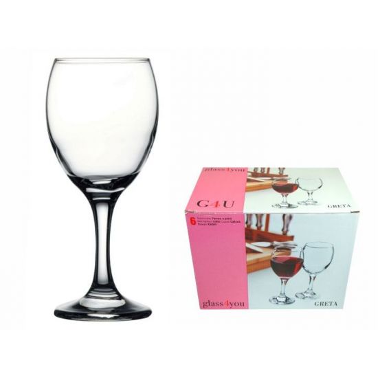 Грета келих/вино набір 6шт*255мл h-17см под.упак. 44703-G4Y