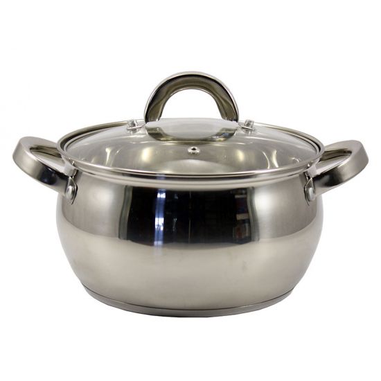 ZB-A-6S Каструля сферична 6,0л нерж.сталь скл.кришка