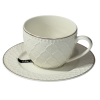 Pearl Чашка кавова 100мл з блюдце порцел. білий Перлина