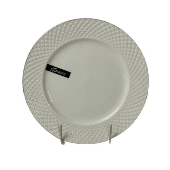 Crystal Тарілка мілка 10,5" d-27см порцел. білий Кристал