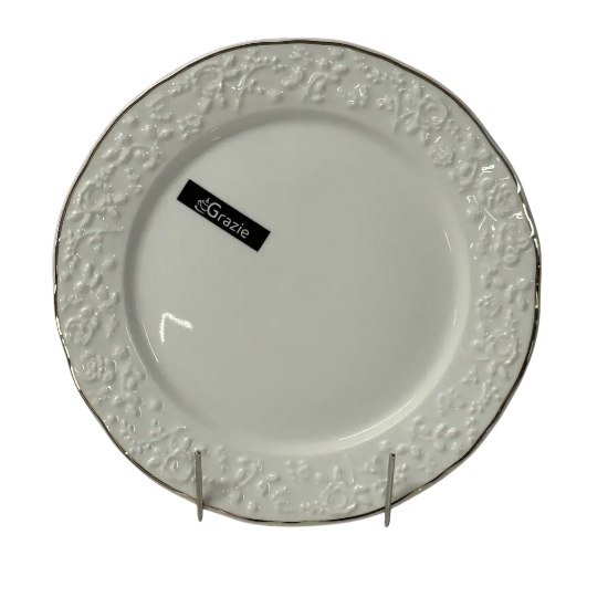 Pose Тарілка мілка 10,5" d-27см порцел. білий Троянда