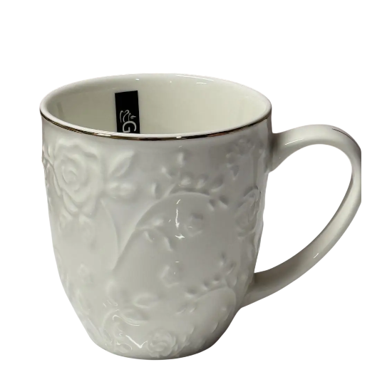 Pose Кухоль 400мл порцел. білий Троянда