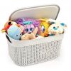 Кошик з кришкою 9,0л 33*24,2*16,5см В'язка св-сірий M-1089