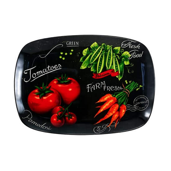 S445014C/AA 137/14'' Блюдо скл. прямокутне 34,5*23,5 Томати