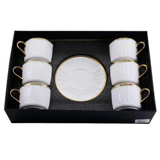 YB-88 Набір 12-пр. 6*275мл з блюдцем порцел. Симфонія