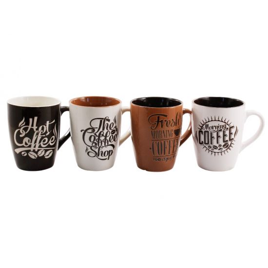 KW 158 Керамическая кружка 340 мл «Кофе MIX» (по 6 шт. в упаковке)