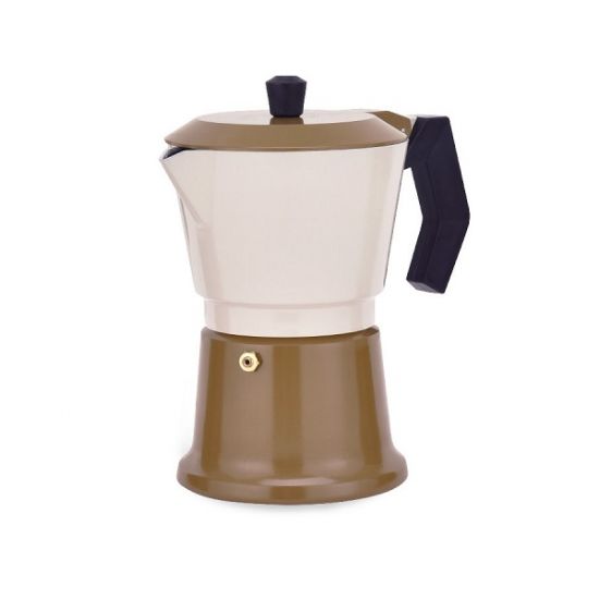 Кофеварка гейзерная 300мл алюминиевая Espresso Moka Beige MR-1657-6