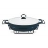Марміт 2,5л 37,5см овальний керамічний скл.кришка Black MR-11560-74
