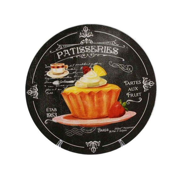 S3012/AA029 Блюдо скл. кругле 30см Кекс