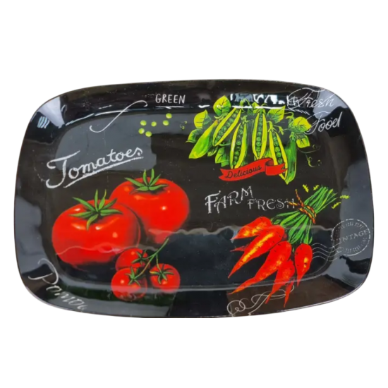 S445012C/AA 137/12'' Блюдо скл. прямокутне 29,5*21 Томати