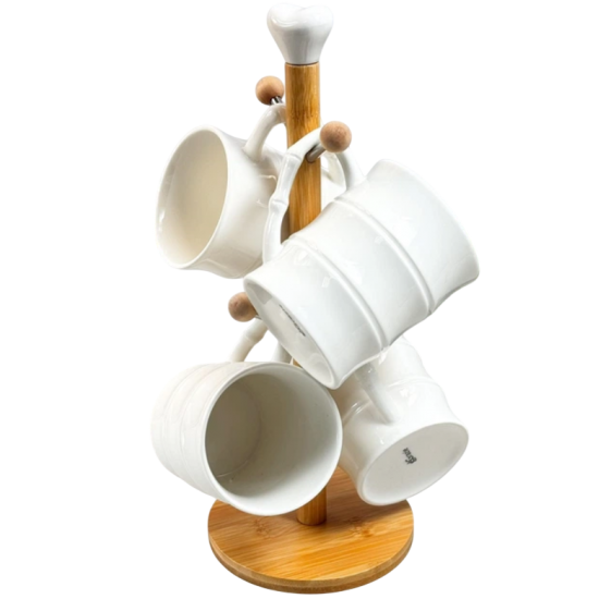 PJ03775 Набір кухлів 4*300мл на дерев. стійці