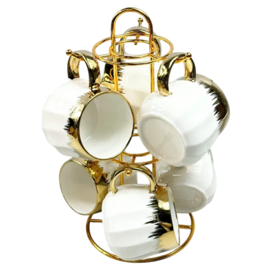 XWY6855-3 Набір кухлів порцеляновий 6-пр. 230мл кол.кор.